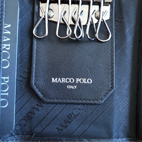 Marco Polo black Italian leather 6 key holder - Picture 4 of 7
